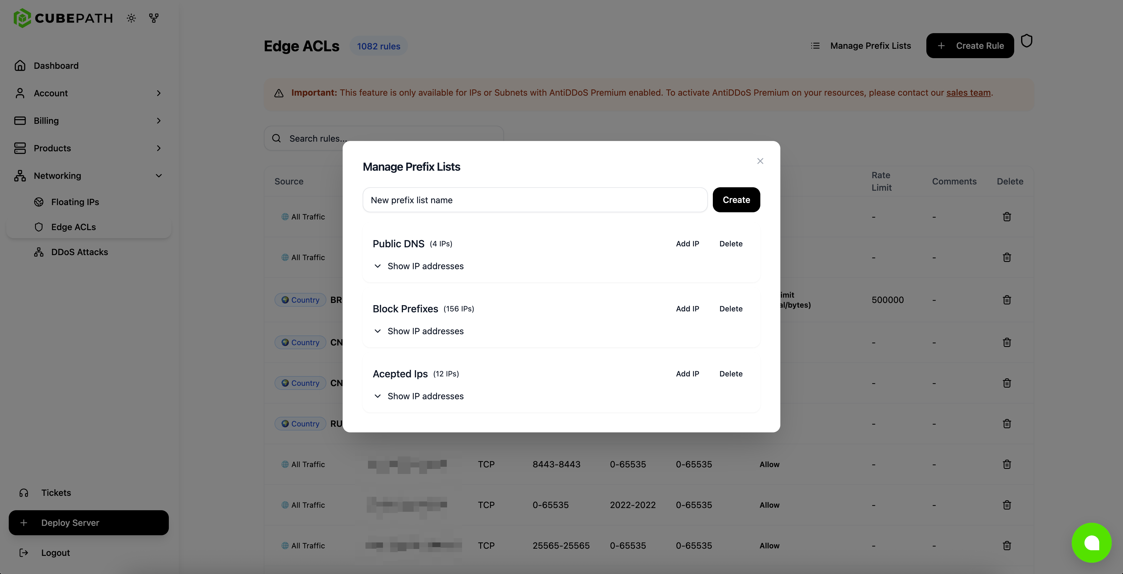 ACL Rule Configuration